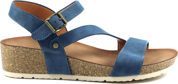 Actual product image Lunar Womens/Ladies Cluster Wedge Sandals (41)
