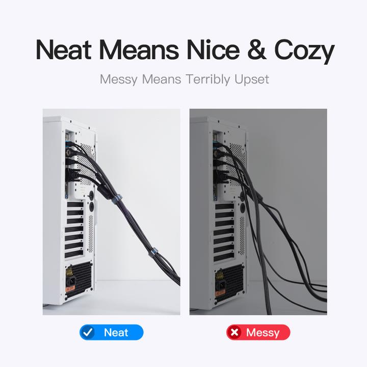 Actual product image Vention Cable Organiser Strap KAABI 3m Black (3000 mm, 1 pcs.)