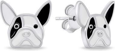Brilio Silver - Original silver earrings Bulldog EA816W