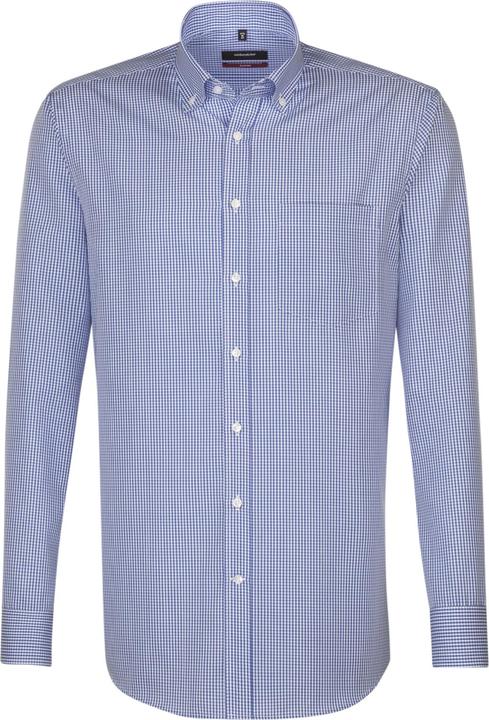 Actual product image Seidensticker Shirt Modern Fit BD non-iron checked blue/w (3XL)