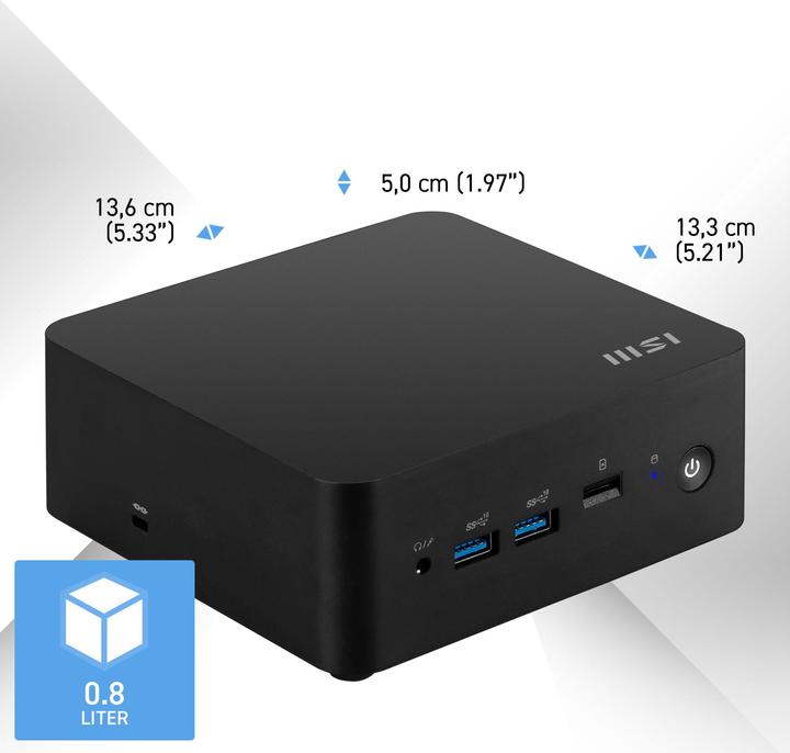 Image du produit MSI Cubi NUC 1MG (Intel Core 3 100U, 8 Go, 256 Go, Intel UHD Graphics)