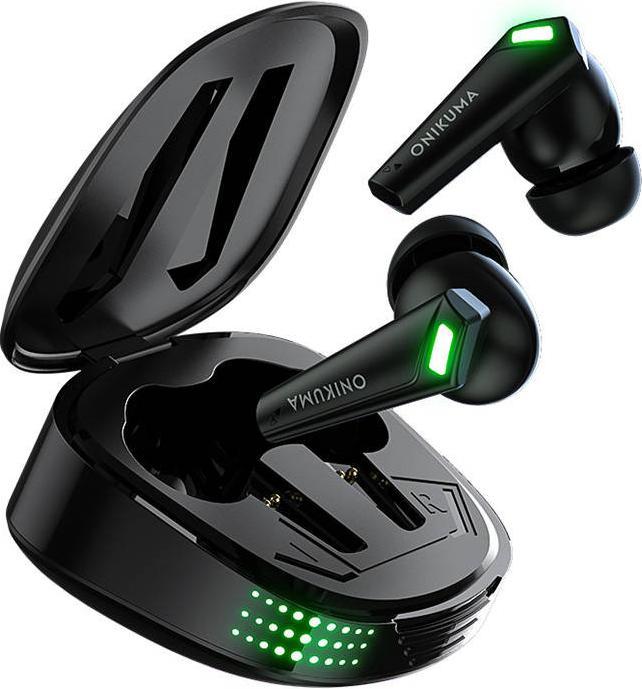 Immagine prodotto Onikuma Cuffie wireless TWS T308 Nero (Nessuna soppressione del rumore, 6 h, Senza fili)