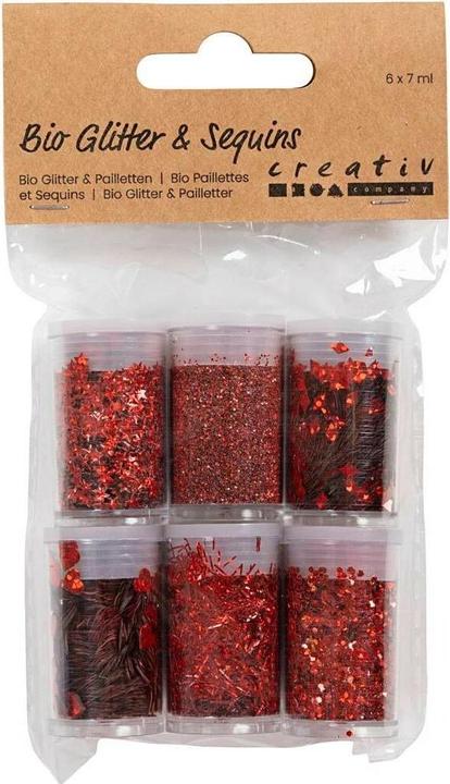 Produktbild Creativ Company Glitzerset Rot, 6 x 5 g
