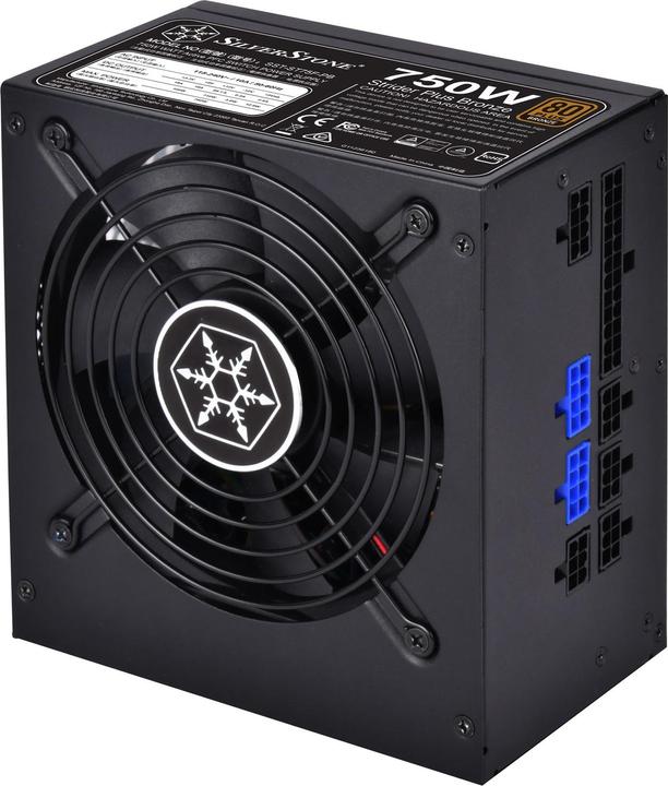 Actual product image Silverstone SST-ST75F-PB - Strider Plus Series, 750W 80 Plus Bronze ATX PC Power Supply, Low Noise 1 (750 W)