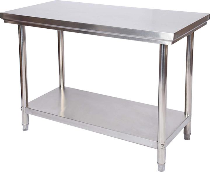 Wiltec Edelstahl Arbeitstisch Edelstahltisch mit Ablage für Gastro 100x60x85cm