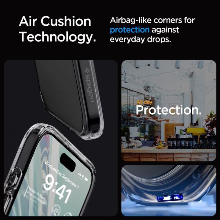 Image du produit Spigen Coque Ultra Hybrid pour iPhone 15 Pro - gris transparent (Apple iPhone 15 Pro)