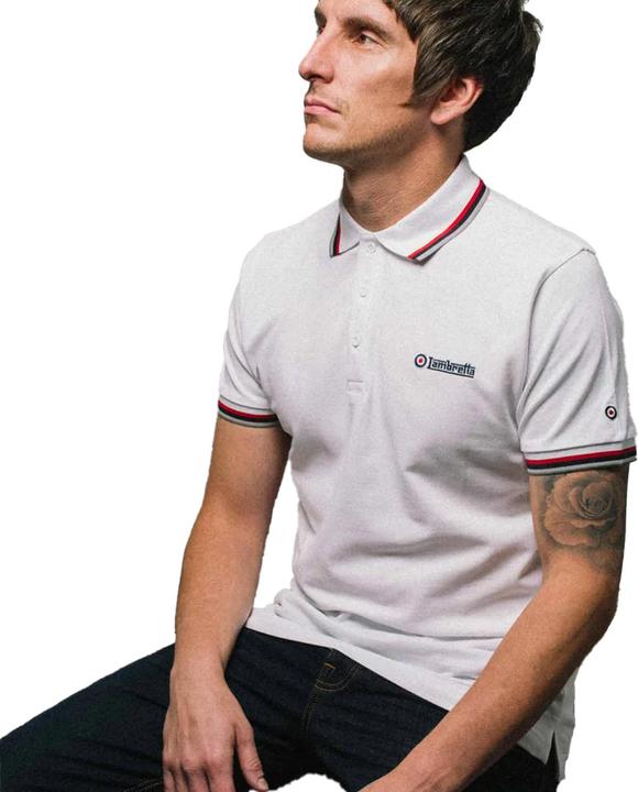 Actual product image Lambretta Mens SS25 Triple Tipped Polo Shirt (M)