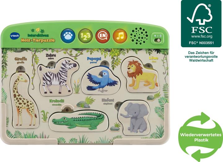 Image du produit VTech Puzzle animalier interactif (6 pièces)