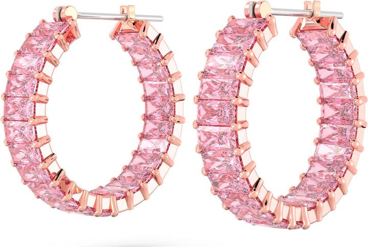 Produktbild Swarovski Matrix Kreolen Baguette Schliff Rosa Roségold (Swarovski Metall)