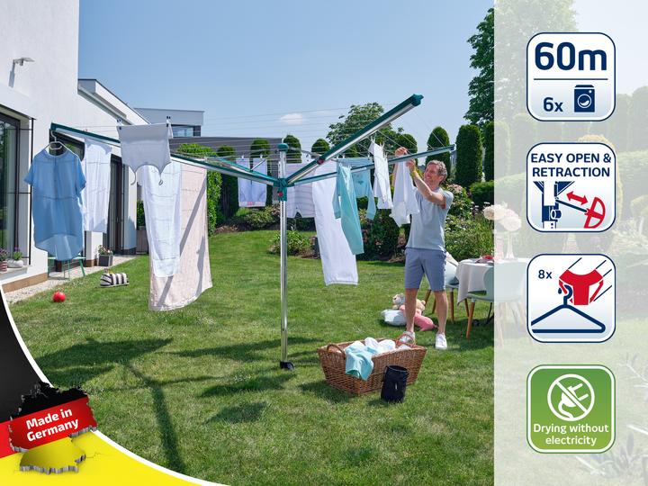 Image du produit Leifheit Séchoir parapluie Linomatic 600 Deluxe Cover (60 m)