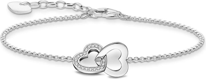 Thomas Sabo Armband mit verschlungenen Herzen Silber (19 cm, 925er Silber)