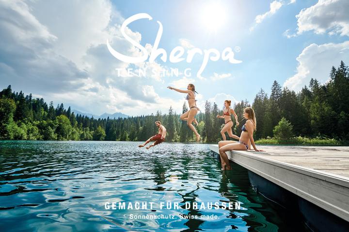 Actual product image Sherpa Tensing Sun Milk (Suntan lotion, SPF 30, 175 ml, 210 g)