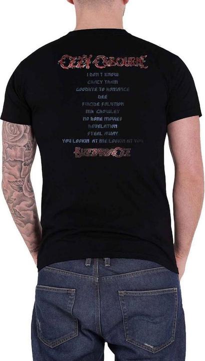 Actual product image Ozzy Osbourne Unisex Adult Blizzard Of Ozz Track List T-Shirt (XL)