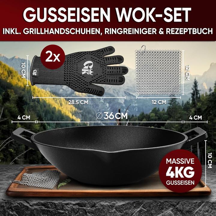 Actual product image Gusskönig Wok (36 cm, Wok, Cast iron)