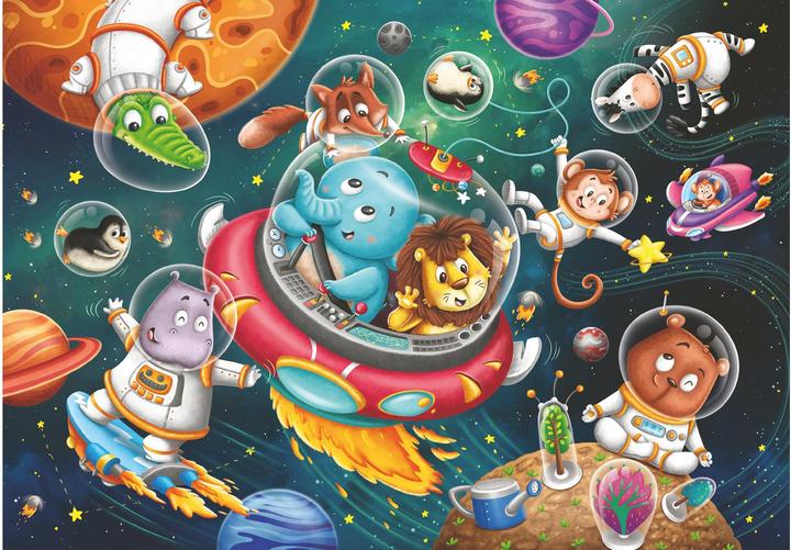 Actual product image Ravensburger Children's puzzle - 12000857 Animals in space - 2x12 piece puzzle for children aged 3 and over (24 pieces)