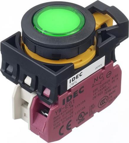 Produktbild Idec CW22mm PBI latching plastic 1NO Green