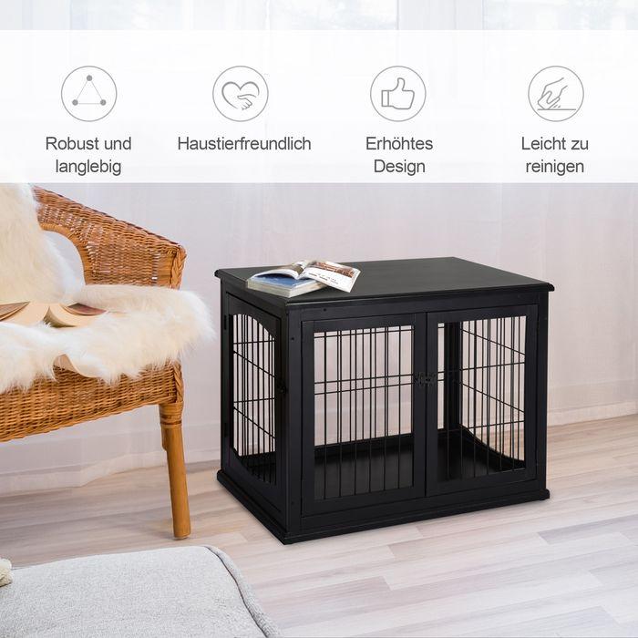 Image du produit Swisshandel24 Niche pour chien Maison pour chien Boîte de transport avec surface de table Cage pour petits (Chien, Réflecteurs, Pliable)