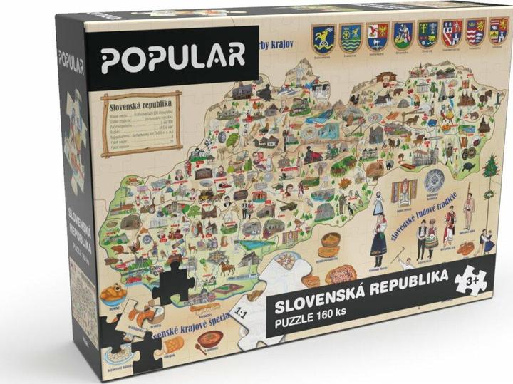 Produktbild Popular Puzzle - Karte der Slowakei, 160 Teile (160 Teile)