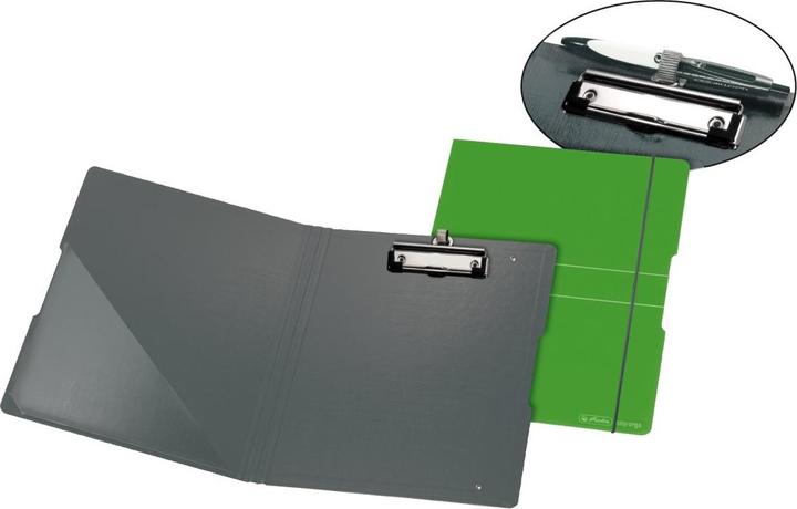 Produktbild Herlitz Klemmbrettmappe Polyfoam A4 apfel Sifthalter Gummizu (24 x 33 cm)