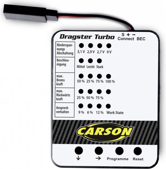 Carson 1:10 BL Set Dragster Turbo Programme Card