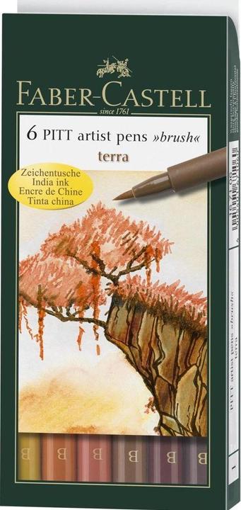 Image du produit Faber-Castell PITT Artist Pen Case Terra (Marron, 6 x)