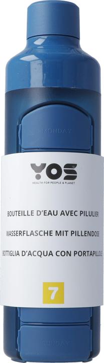 Yos Wasserflasche 375ml blau mit Wochendispenser