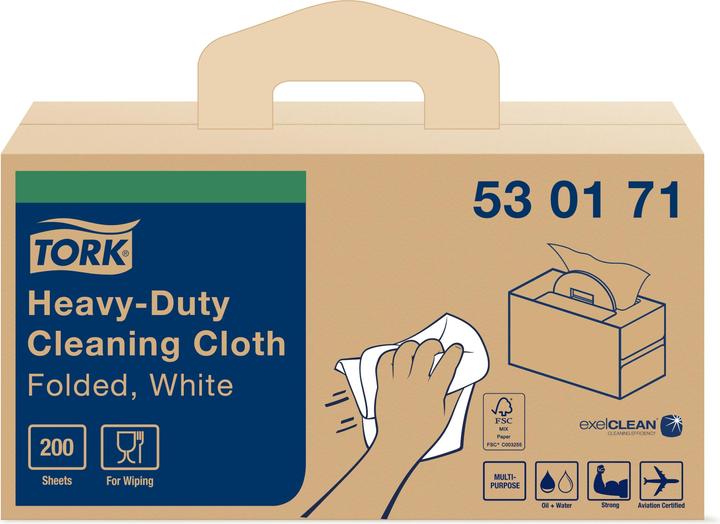 Image du produit Tork HD Cleaning Cloth White 1x200 (200 pcs)
