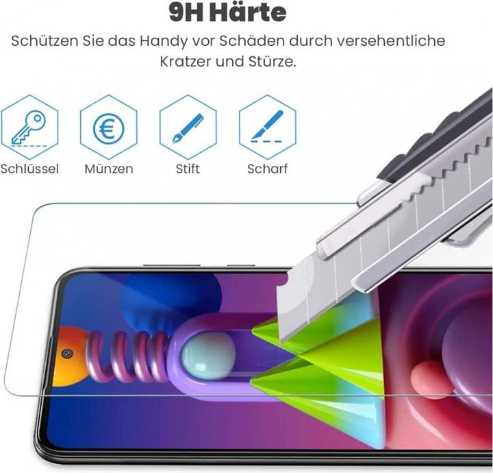 Immagine prodotto Screenguard Samsung Galaxy M51 Pellicola protettiva in vetro Custodia Design amichevole (1 Pezzo/i, Samsung Galaxy M51)