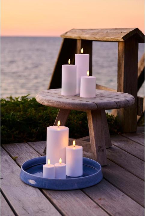 Produktbild Sirius LED-Kerzen Set Sille Outdoor, Ø 7.5 cm, Weiss, 3 Stück (3 x)