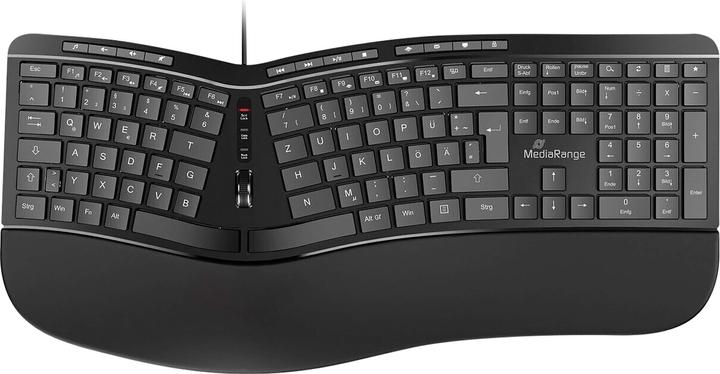 Actual product image MediaRange ergon. Multimedia keyboard 124 Ta. Scr-wheel black (DE, Cable)