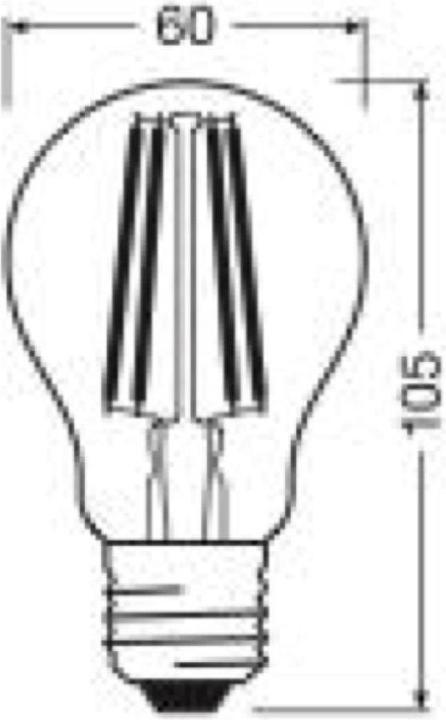 Actual product image Osram Led Filament Classic A (E27, 4 W, 806 lm, 1 x, A)