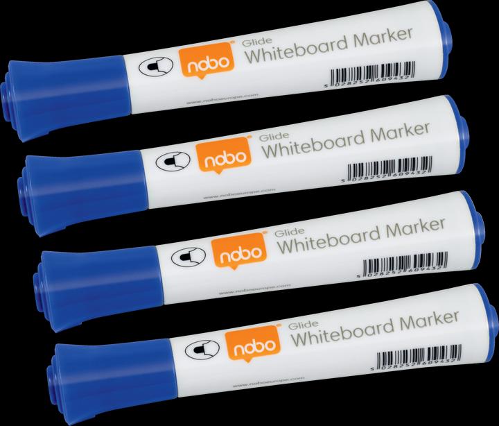 Actual product image Nobo Glide Whiteboard Pen (Blue, 2 mm, 10 x)