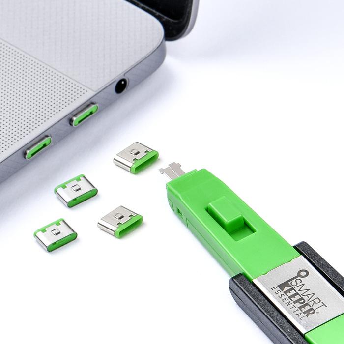 Actual product image Smart Keeper 4 x USB C port locks with 1 x mini type key