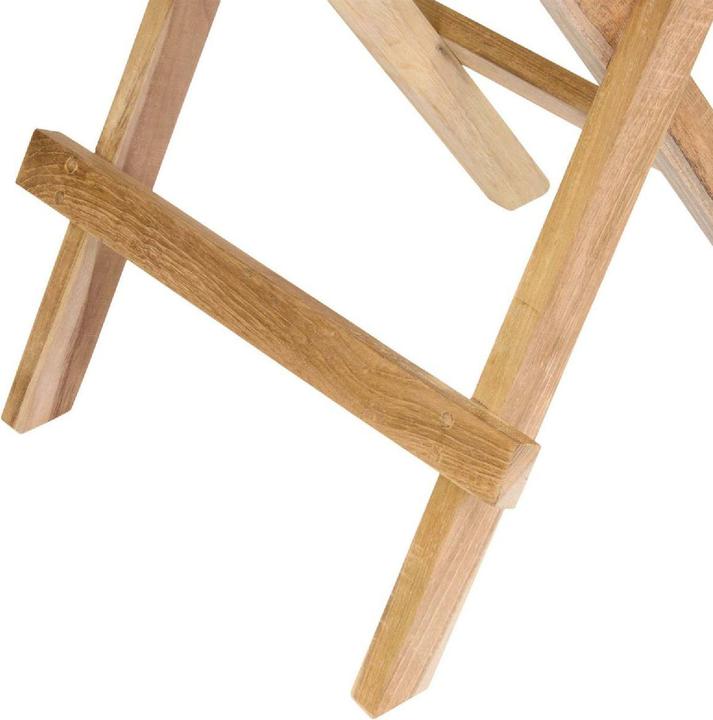 Actual product image VCM Balkontisch Gartentisch Teakholz Beistelltisch klappbar natur 50 x 50 cm (50 cm)