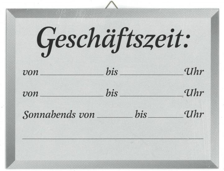 Produktbild Contacto Schild GESCHÄFTSZEIT