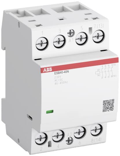 Produktbild ABB ESB40-22N-06 ESB Leistungsschütz / 230 V ac/dc Spule, 2 -polig 2 Schliesser + 2 Öffner / 40 A, Si