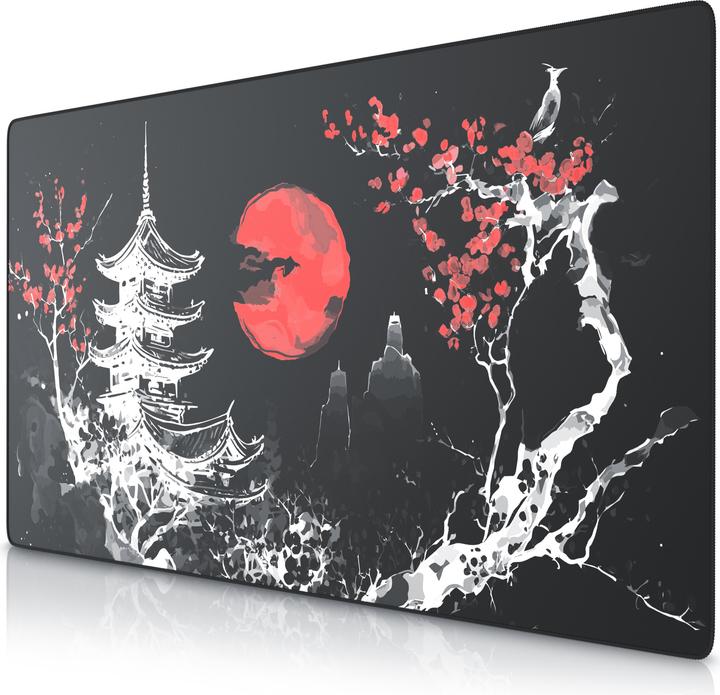 Immagine prodotto Titanwolf Gaming Mauspad, XXXL Speed Mausmatte 1200 x 600 mm, Geschwindigkeit & Präzision, Japan Ink Black (XXL)