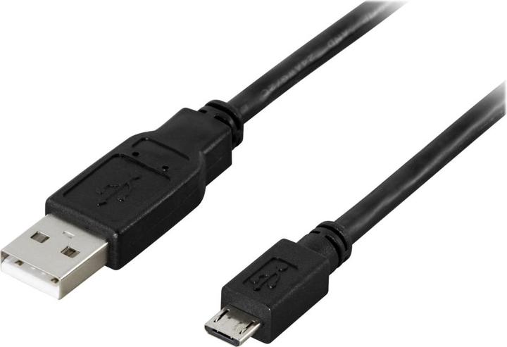 Produktbild Deltaco USB 2.0 Cable A/micro B, USB cable USB A Micro-USB B Black (3 m, USB 2.0)