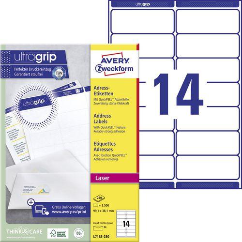 Image du produit Avery Étiquettes d'adresse L7163-250 Blanc A4 3500 étiquettes