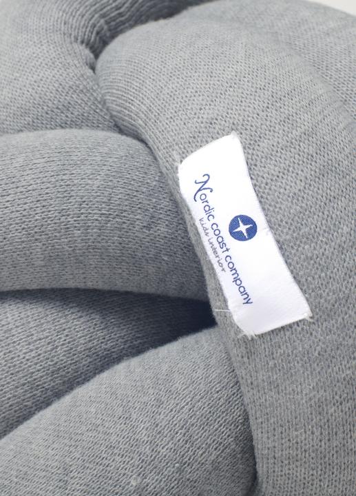 Produktbild nordic coast company Zopfkissen Medium Grau (40 x 40 cm)
