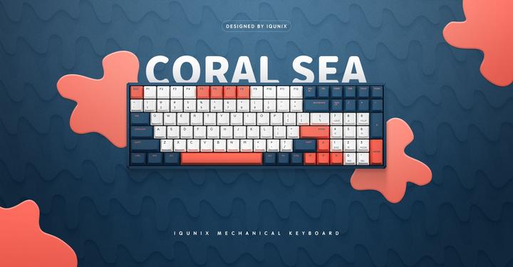 Produktbild Iqunix F96 Coral Wireless RGB (CH, Kabellos, Kabelgebunden)