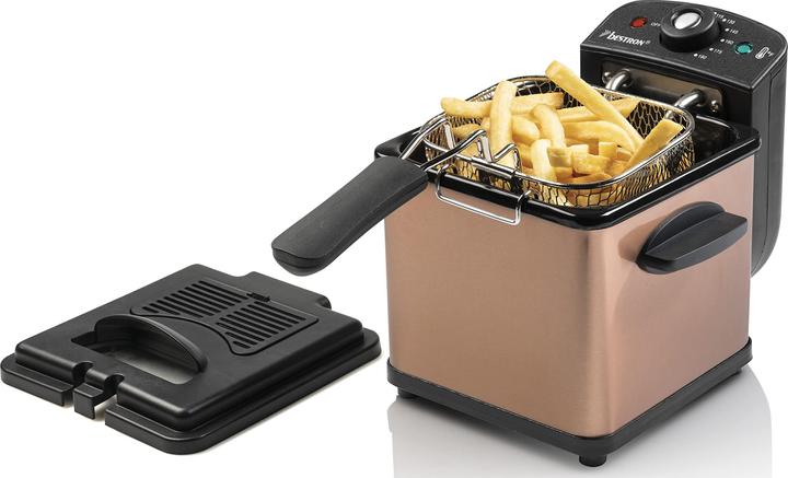 Actual product image Bestron Best deep fryer 1.2L AF100CO copper 1000W