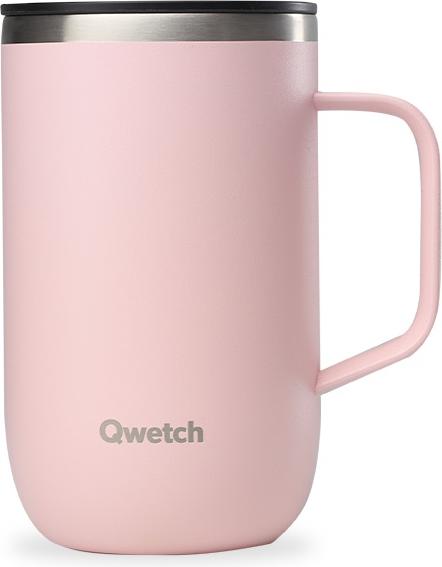 Qwetch Stainless steel mug - Pastel - Pink - 470ml (0.47 l)