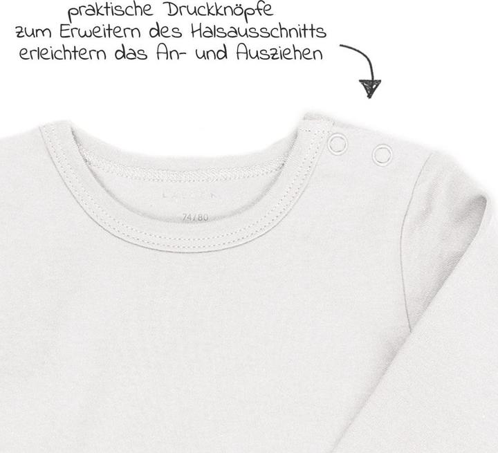 Image du produit La Loona LaLoona Body bébé et body à langer Body manches longues pack de 6 - blanc - (80)