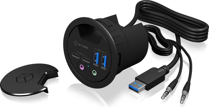 Actual product image Icy Box IB-HUB1403B (USB-A, 4 Ports)