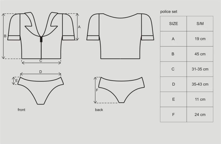 Produktbild Obsessive Police Set Costume (S, M)