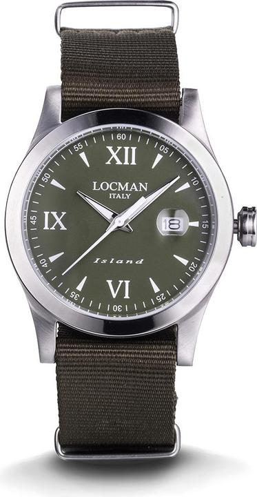 Locman Italy Herrenuhr Island grün Ref. 0614A03 (Analoguhr, 40 mm)