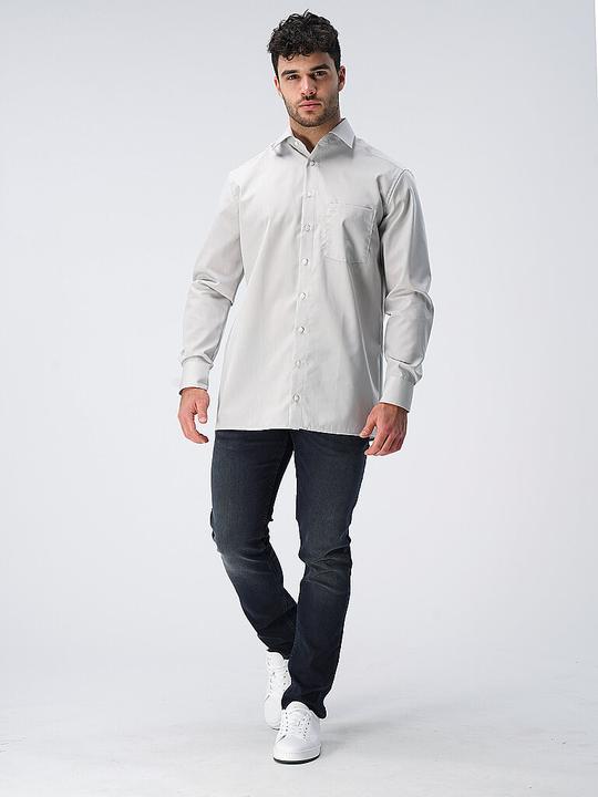 Produktbild Olymp Hemd Luxor grau/ New Kent 1/1 arm Chambray Gr.45 (45)