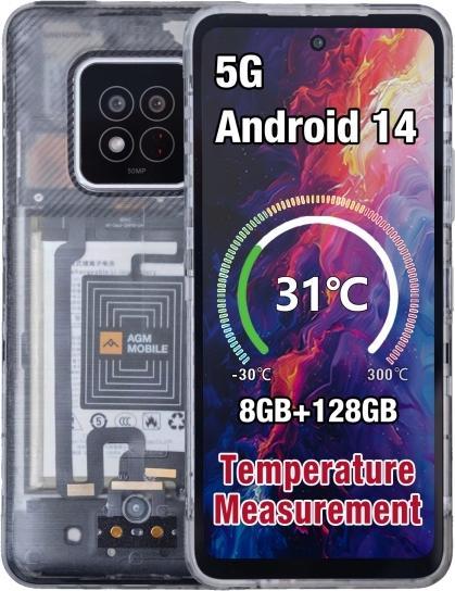 Actual product image AGM X6 Phantom 5G 8/128, tr (128 GB, Ghost, 6.78", Dual SIM, 50 Mpx, 5G)