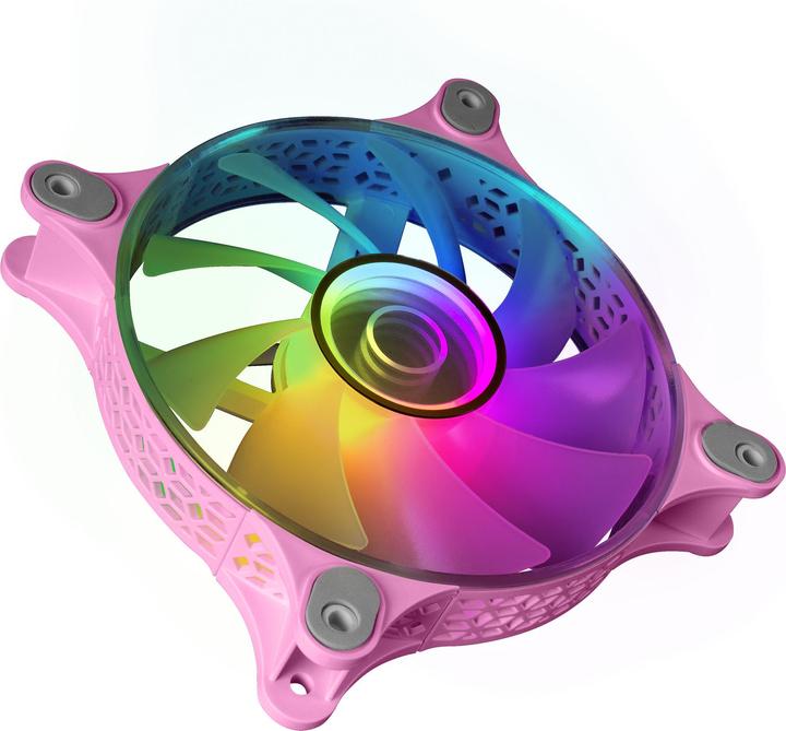 Actual product image Mars Gaming Ventilateur Boitier Mf-3d RGB - 12cm (Rose) (120 mm, 1 x)